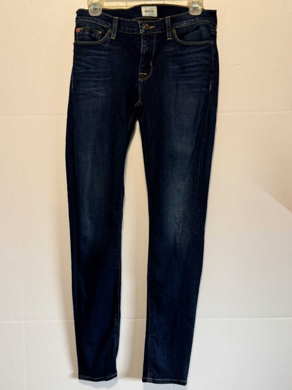 Hudson Jeans Women's Size 28 Dark Wash Skinny Jeans Mid Rise Stretch Denim USA